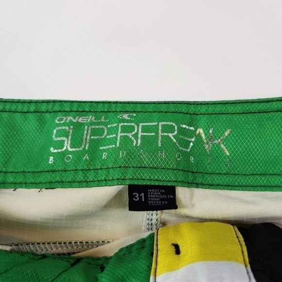 O'NEILL Super Freak Mens 31 Board Shorts Swim Trunks Unlined Pockets Surf - Picture 7 of 10